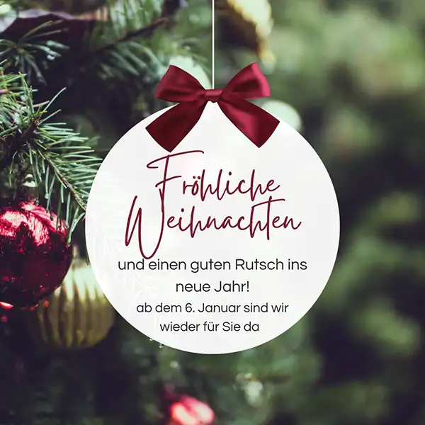 Frohe Weihnachten und guten Rutsch ins neue Jahr